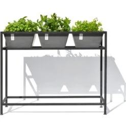 ECOPOTS Berlin Kruidentafel - Grijs 100 X 80 X 36 Cm